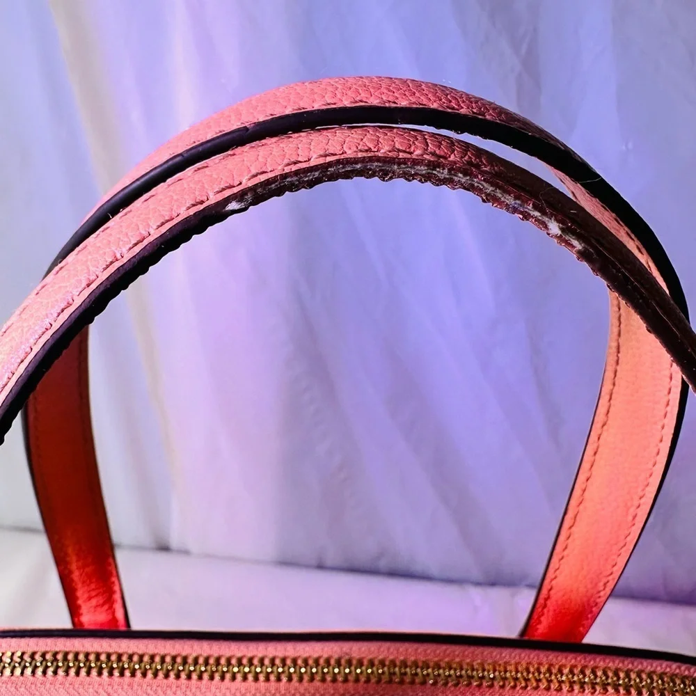 kate spade Coral Pink Leather Dome Tote